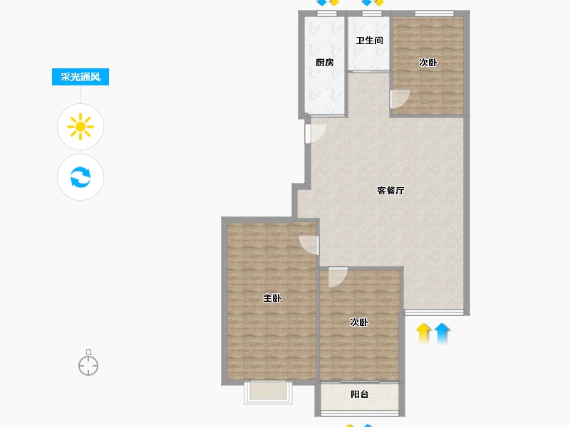 安徽省-马鞍山市-珍珠西园-125.00-户型库-采光通风