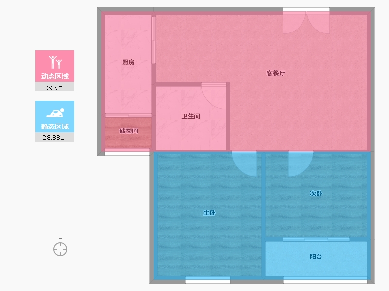 山东省-烟台市-天籁花园小区-62.64-户型库-动静分区