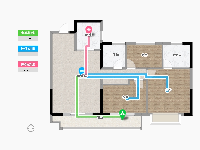 辽宁省-铁岭市-融侨悦城-95.00-户型库-动静线