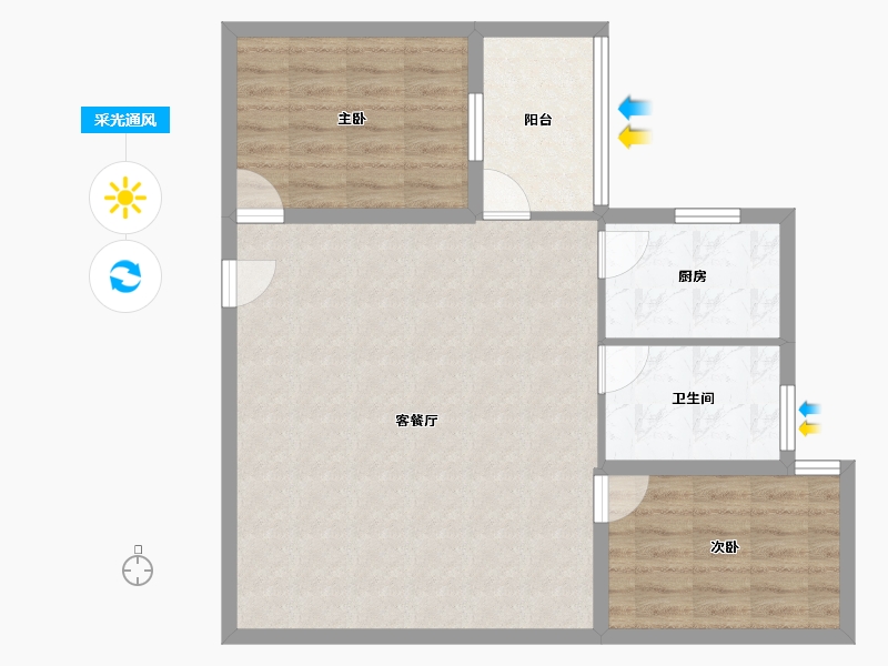 广东省-广州市-嘉仕花园-79.09-户型库-采光通风