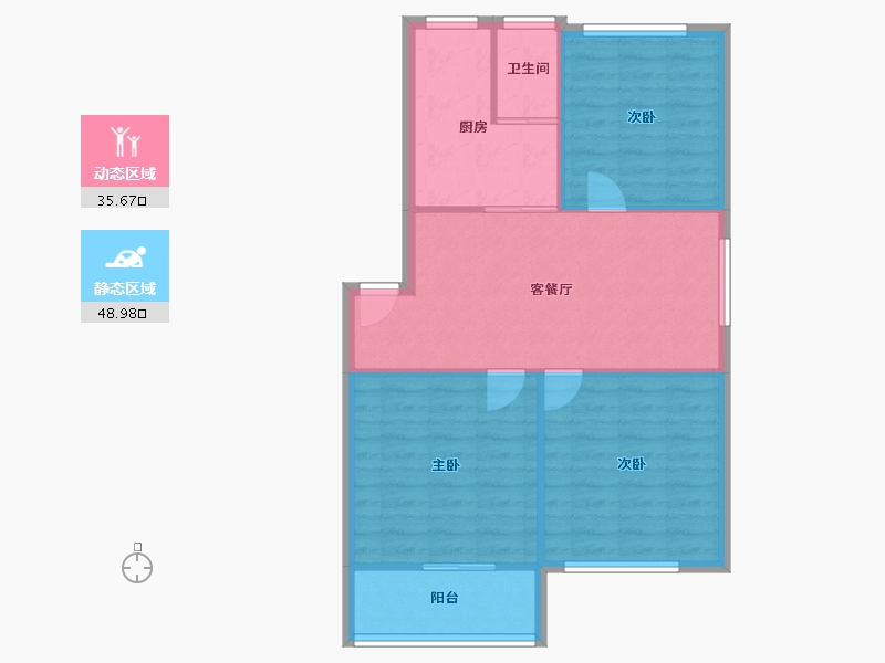 安徽省-马鞍山市-人民新村-77.48-户型库-动静分区