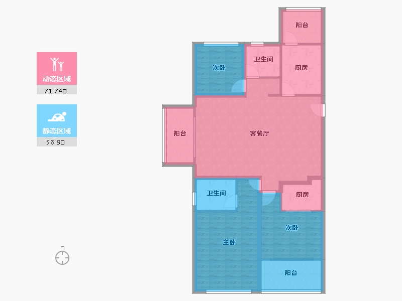 浙江省-宁波市-白金湾-116.08-户型库-动静分区