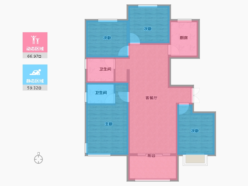 山东省-临沂市-房源印象雅园-113.01-户型库-动静分区