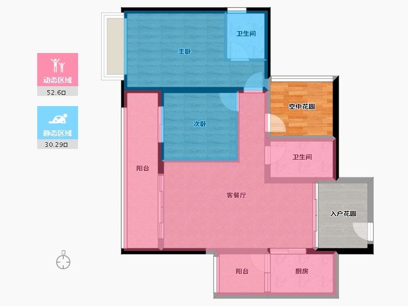 广西壮族自治区-南宁市-天湖御林湾-86.38-户型库-动静分区