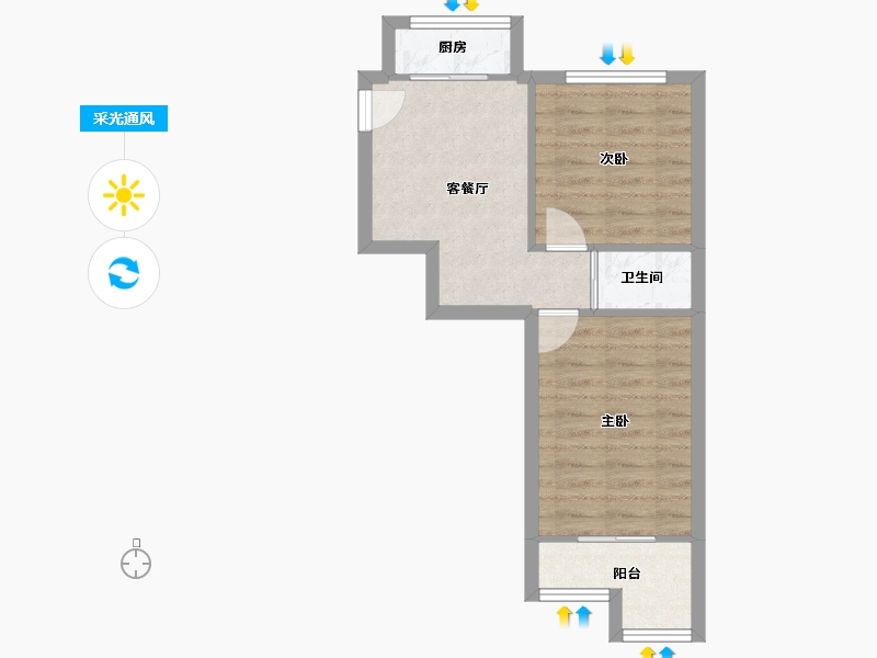 浙江省-宁波市-后河小区-43.61-户型库-采光通风