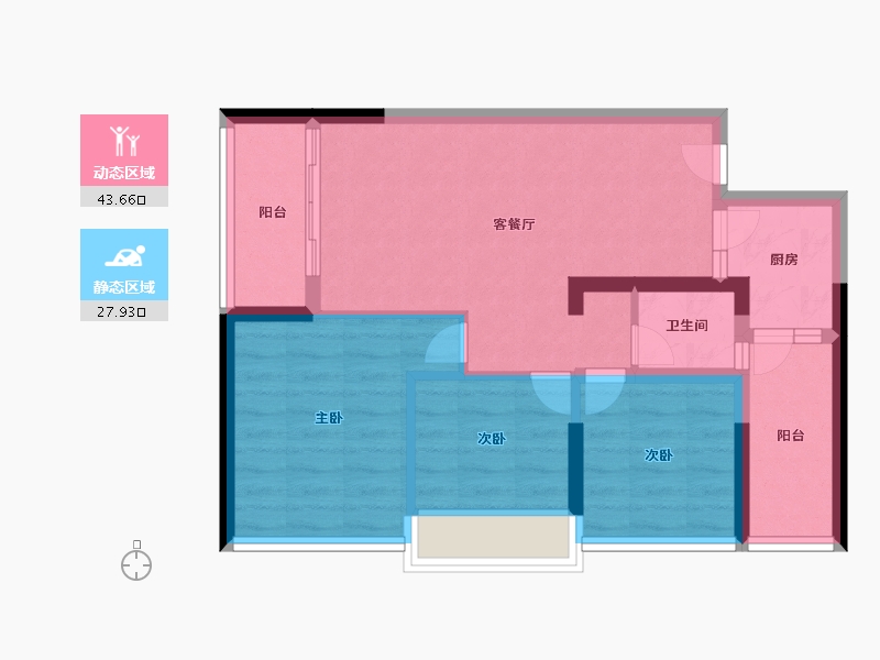 广东省-惠州市-金沙世纪城-62.99-户型库-动静分区