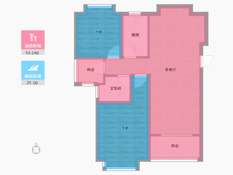 广东省-广州市-新都盛世名门-66.39-户型库-动静分区