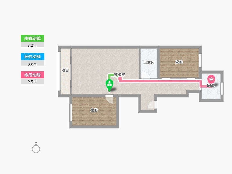 辽宁省-大连市-春柳河小区-76.09-户型库-动静线