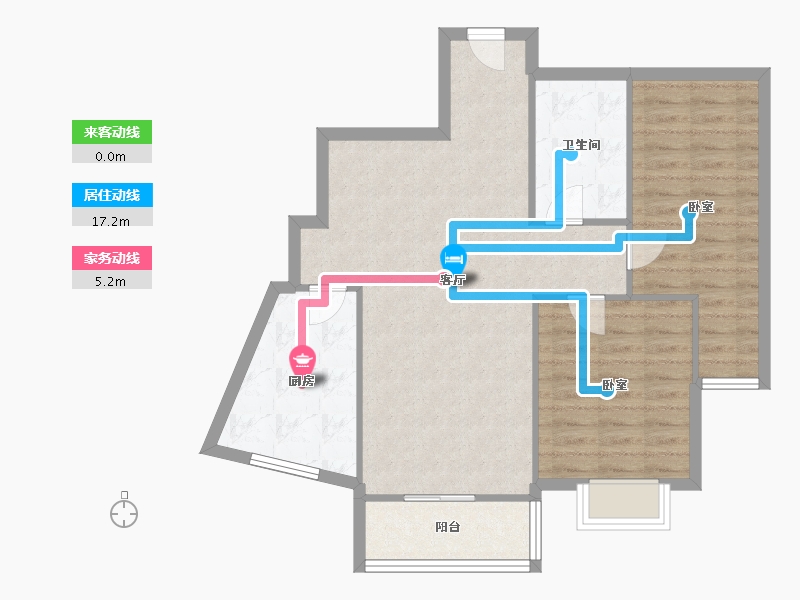 山东省-青岛市-市南区江山帝景-82.34-户型库-动静线