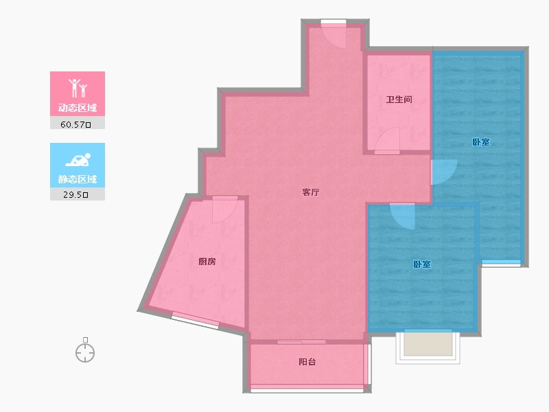 山东省-青岛市-市南区江山帝景-82.34-户型库-动静分区