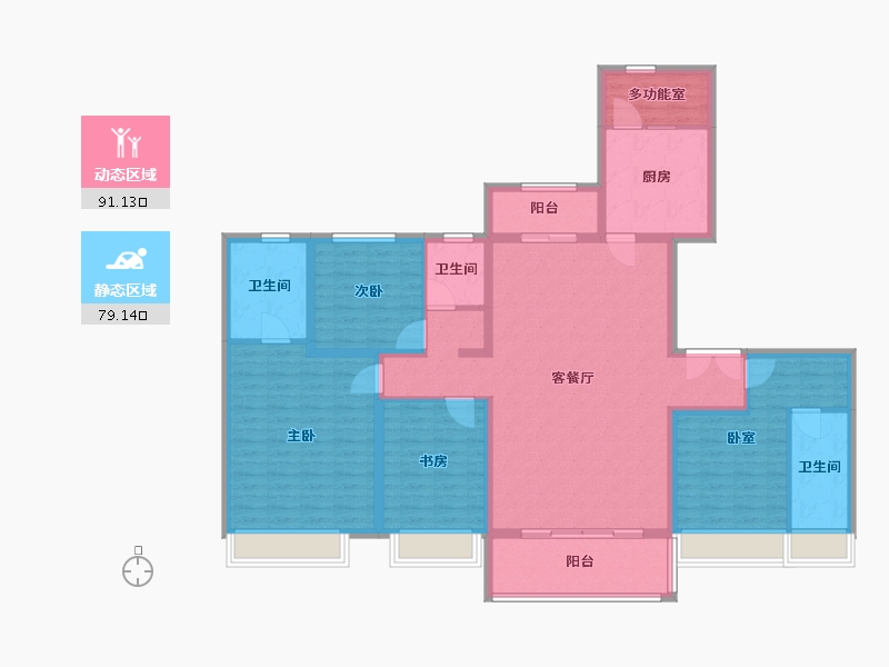 江苏省-常州市-世纪天地颐府-153.60-户型库-动静分区