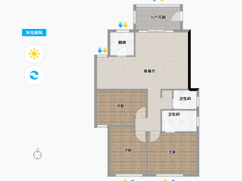 福建省-漳州市-绿洲富城-81.28-户型库-采光通风