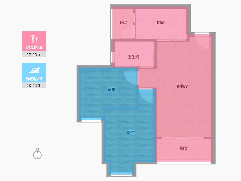 广东省-广州市-云水雅苑-51.59-户型库-动静分区