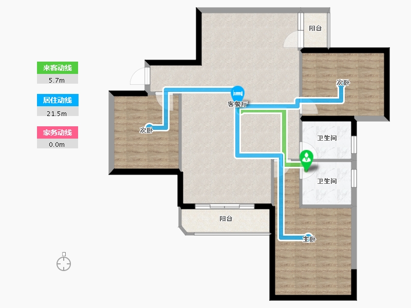 广西壮族自治区-柳州市-金绿洲小区-96.62-户型库-动静线