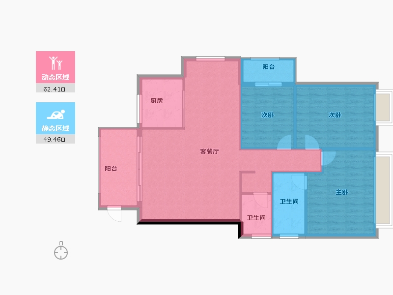 福建省-漳州市-绿洲富城-103.00-户型库-动静分区