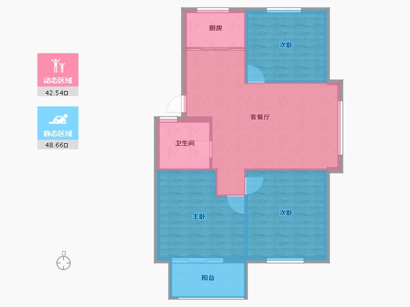 浙江省-宁波市-京华茗苑-83.99-户型库-动静分区