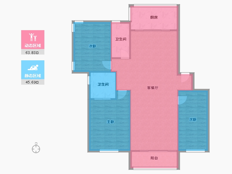 安徽省-马鞍山市-珍珠西园-101.00-户型库-动静分区