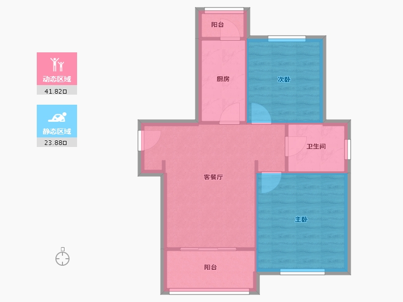 上海-上海市-君莲幸福苑-59.37-户型库-动静分区