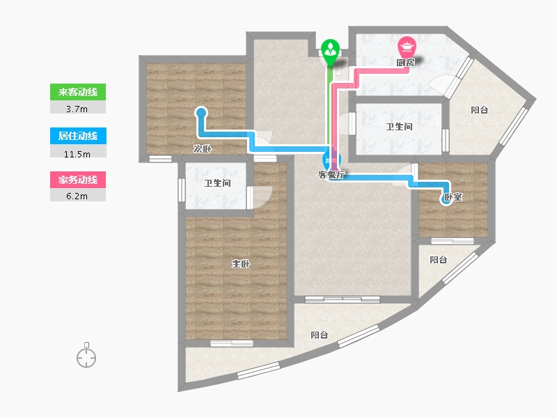 贵州省-铜仁市-半岛豪苑-101.60-户型库-动静线