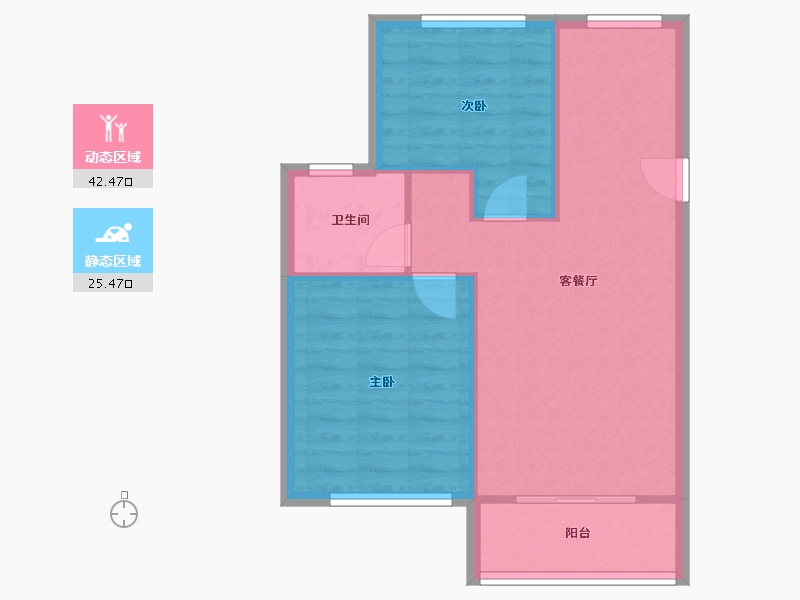 上海-上海市-浦东新区金顺佳苑-61.99-户型库-动静分区