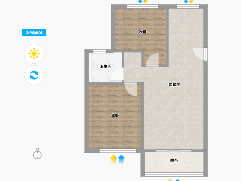 上海-上海市-浦东新区金顺佳苑-61.99-户型库-采光通风