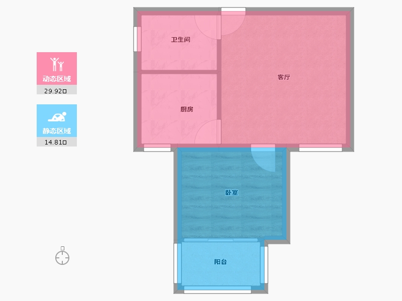 河南省-郑州市-阳光花苑-40.00-户型库-动静分区