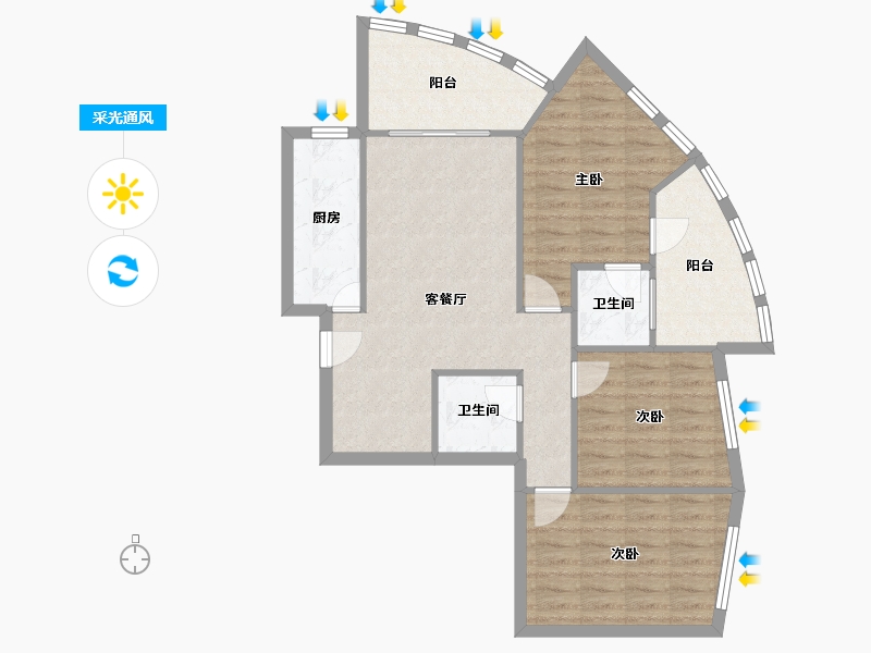 上海-上海市-丽都成品-84.00-户型库-采光通风