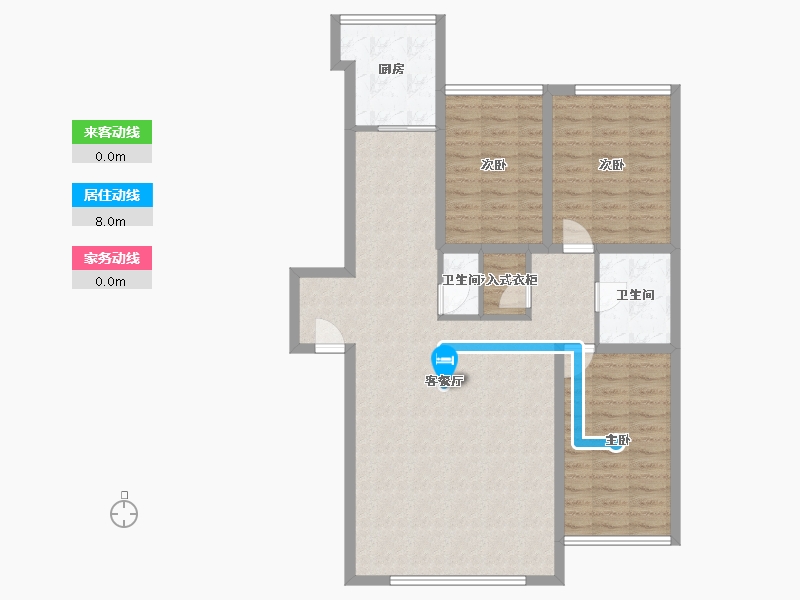 辽宁省-大连市-春柳河小区-102.06-户型库-动静线