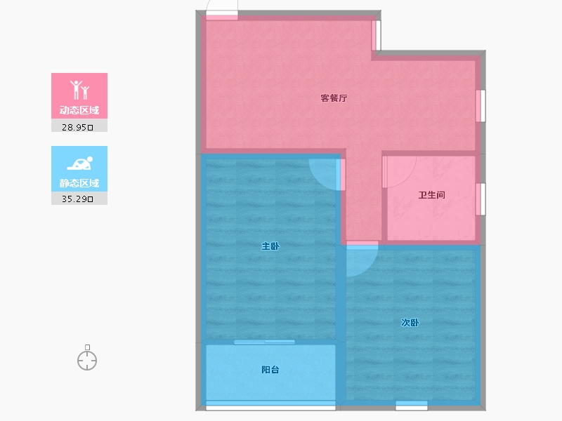 上海-上海市-齐八区-57.22-户型库-动静分区