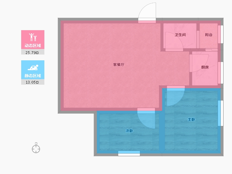 广东省-深圳市-荣超花园-33.97-户型库-动静分区