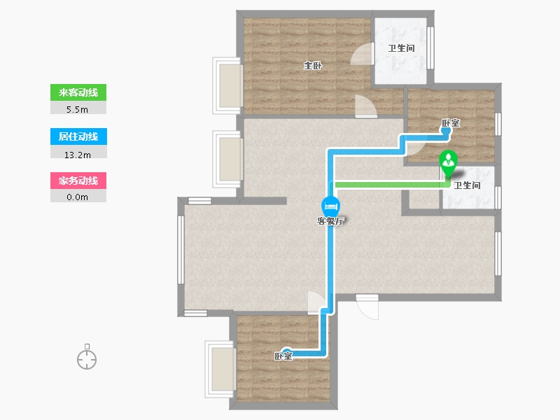 浙江省-宁波市-新兴岚湾-103.00-户型库-动静线