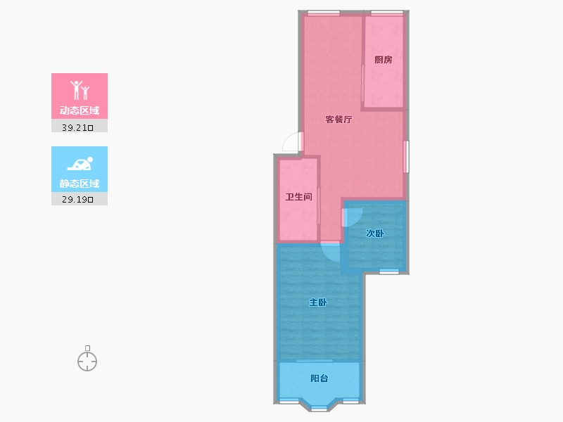 上海-上海市-黎金苑-60.96-户型库-动静分区