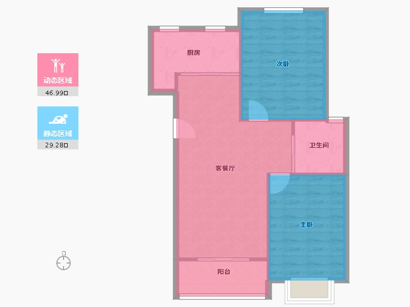 上海-上海市-浦东新区金顺佳苑-69.99-户型库-动静分区