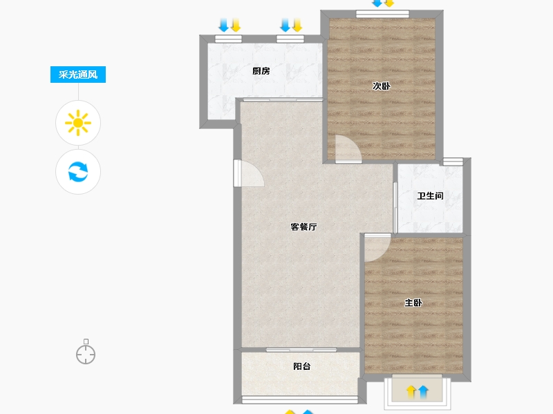 上海-上海市-浦东新区金顺佳苑-69.99-户型库-采光通风