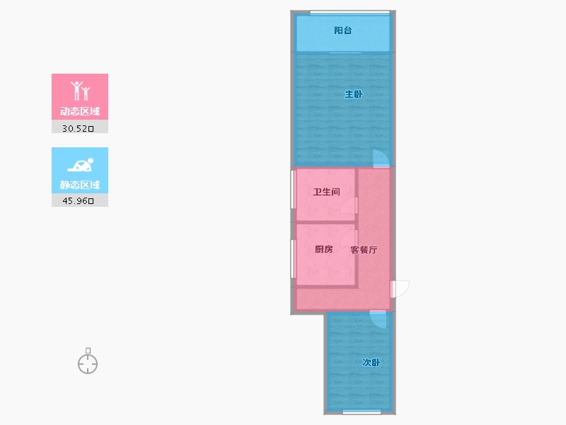 上海-上海市-黎金苑-68.47-户型库-动静分区