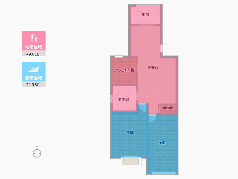 上海-上海市-黎金苑-73.49-户型库-动静分区