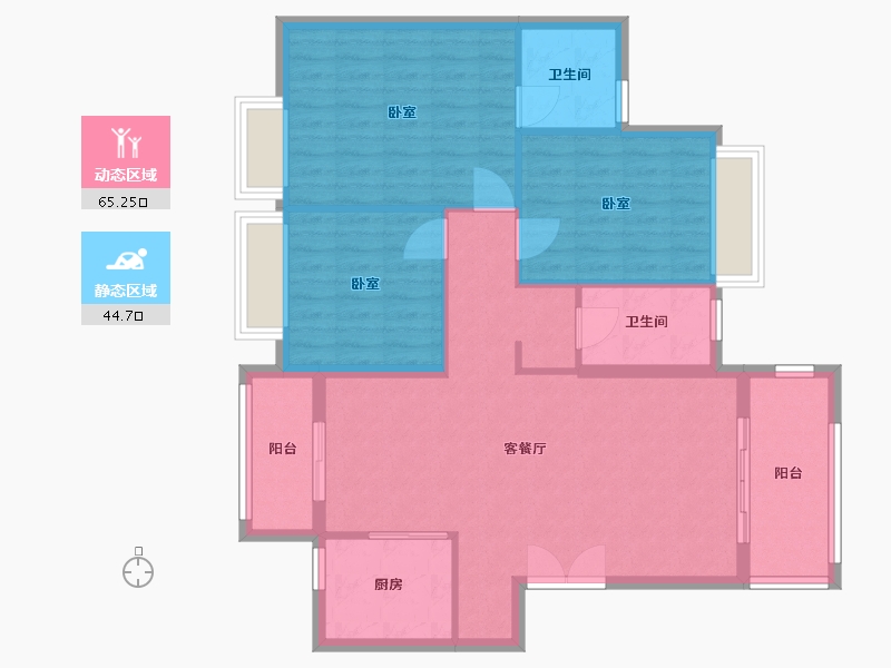 海南省-海口市-德府金城-100.00-户型库-动静分区