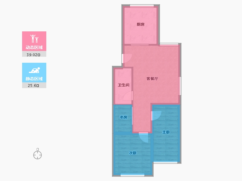 上海-上海市-黎金苑-57.51-户型库-动静分区