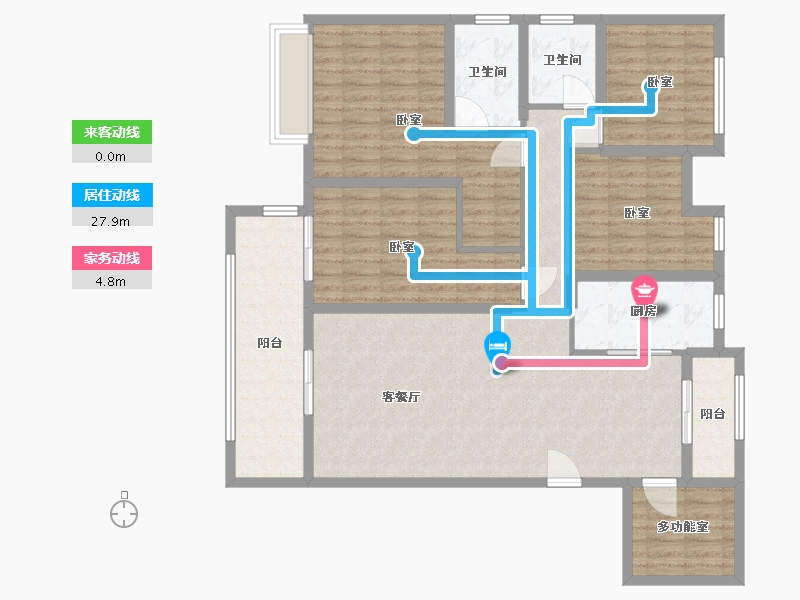 湖南省-衡阳市-金钟新悦城-128.00-户型库-动静线