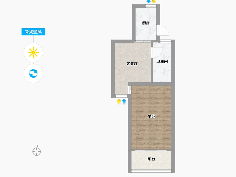 上海-上海市-寿德坊-33.18-户型库-采光通风