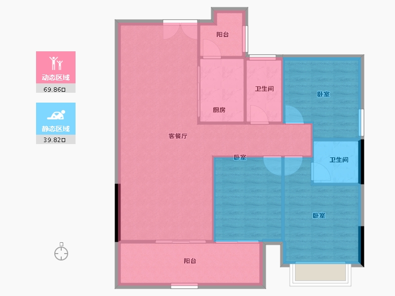 湖南省-怀化市-麻阳民投·长寿小镇-100.94-户型库-动静分区