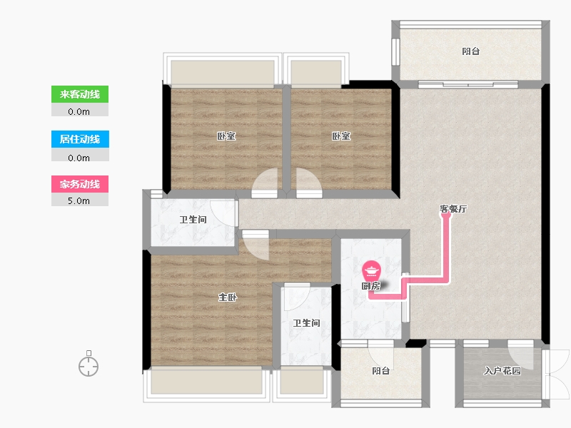 四川省-成都市-鼎盛南苑-100.62-户型库-动静线