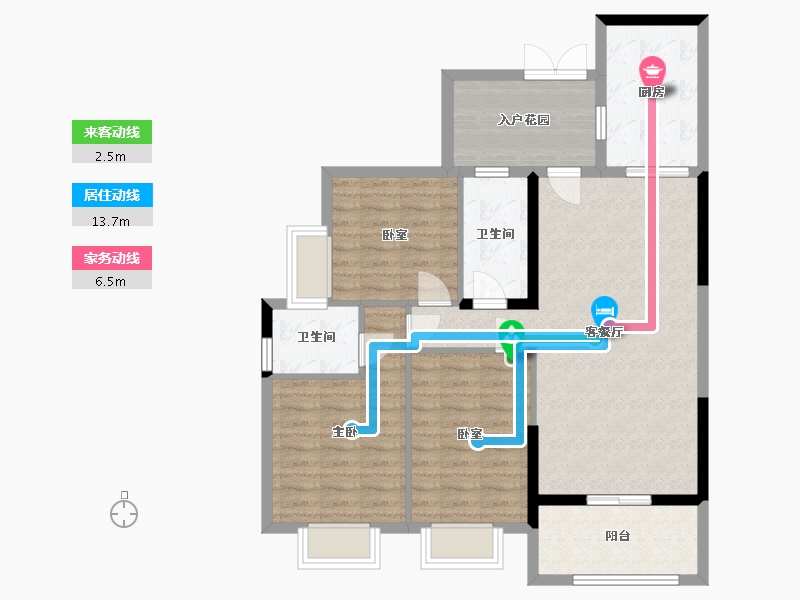 广东省-肇庆市-鸿益幸福湖畔-94.64-户型库-动静线