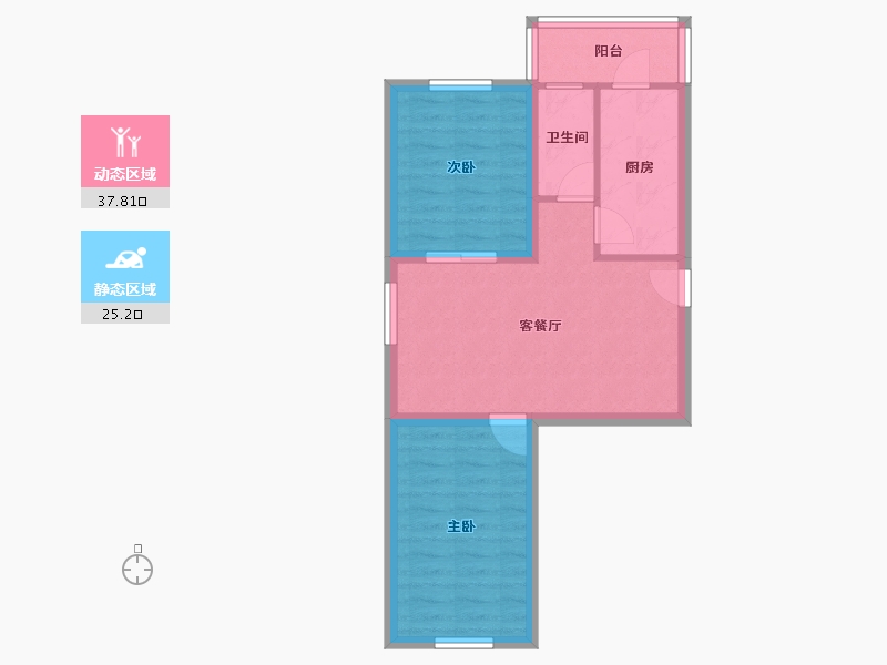 天津-天津市-荣泰公寓-56.09-户型库-动静分区