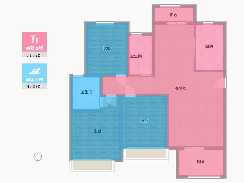 河南省-平顶山市-建业春天里-108.00-户型库-动静分区