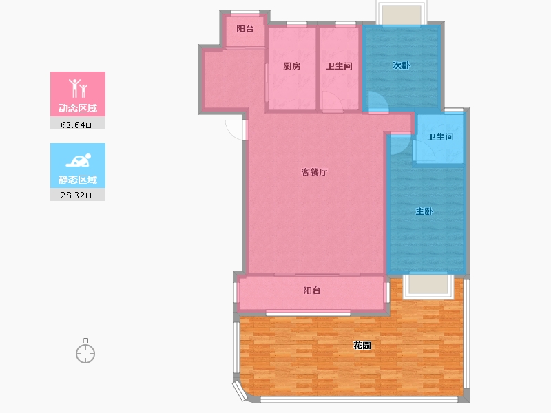 上海-上海市-东方知音苑-113.31-户型库-动静分区