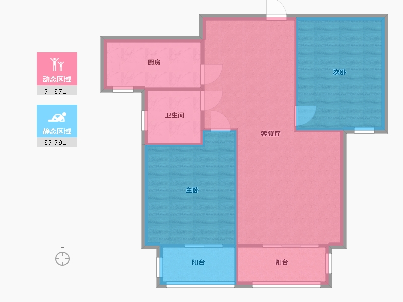 河北省-石家庄市-健达花苑-88.48-户型库-动静分区