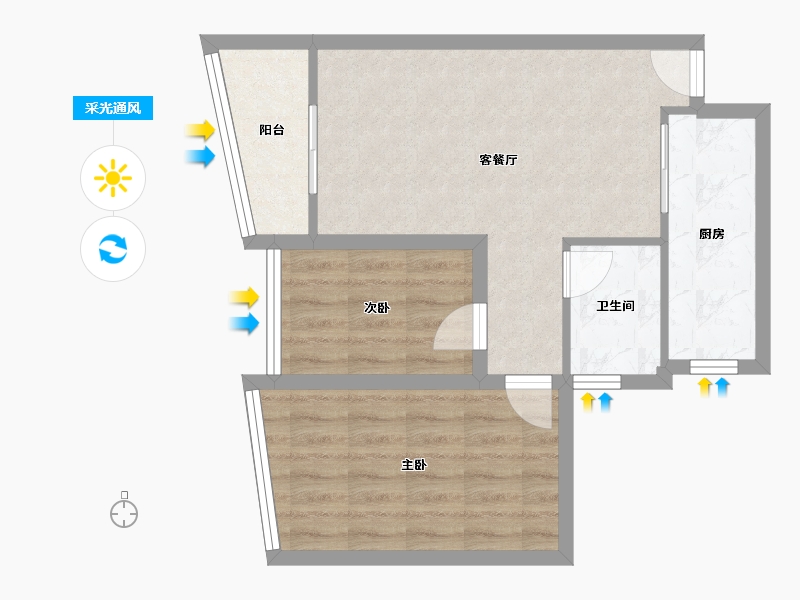 广东省-深圳市-金成时代家园-55.60-户型库-采光通风