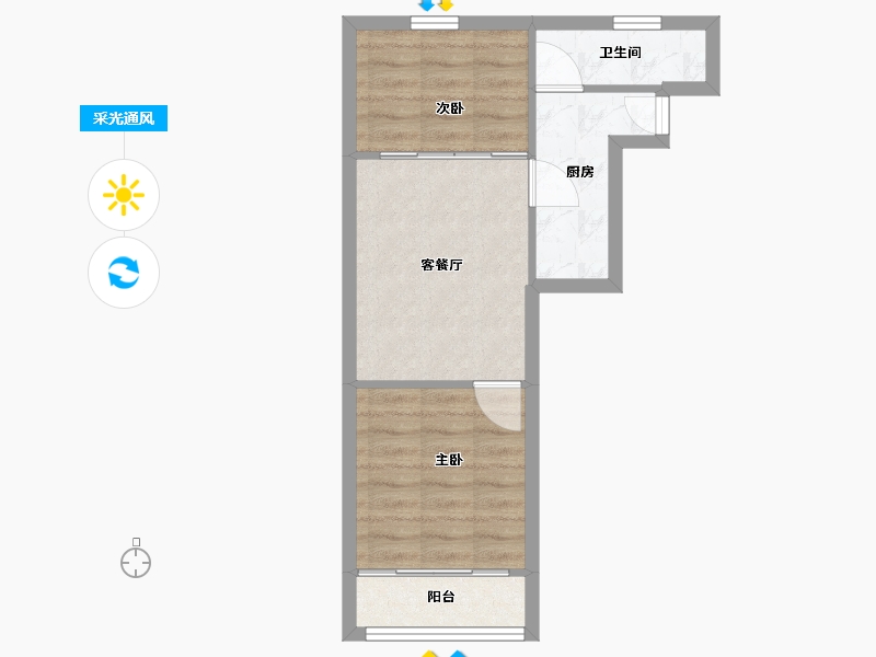 上海-上海市-西木小区-43.00-户型库-采光通风