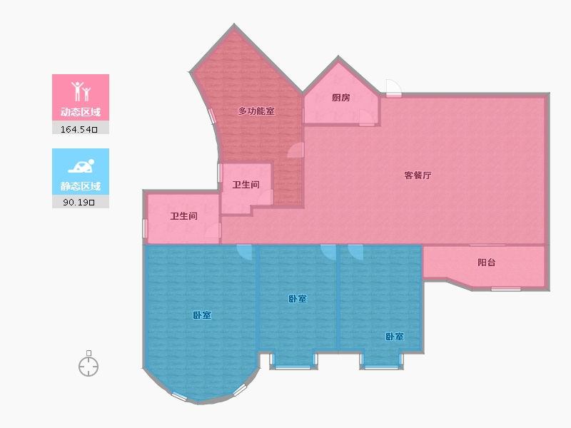 福建省-泉州市-中远江滨花园-240.00-户型库-动静分区